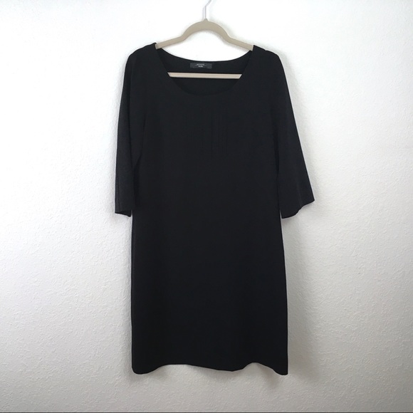 ‼️LAST CHANCE‼️MaxMara Black LBD Pleated 3/4 Dress - Picture 2 of 7